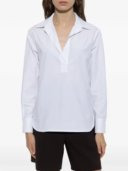 Top Max Mara cu decolteu în V alb