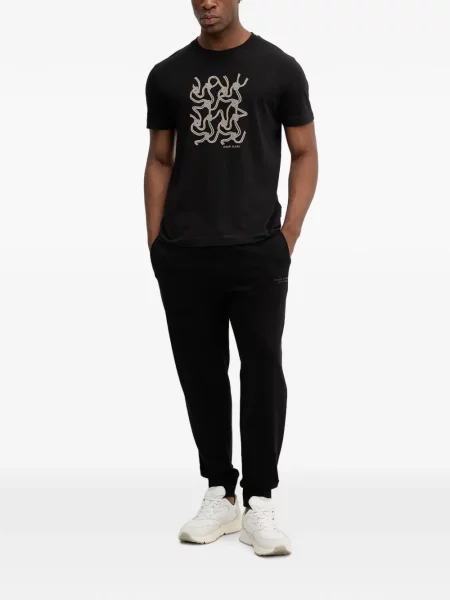 Pantaloni Armani Exchange cu cordon negru