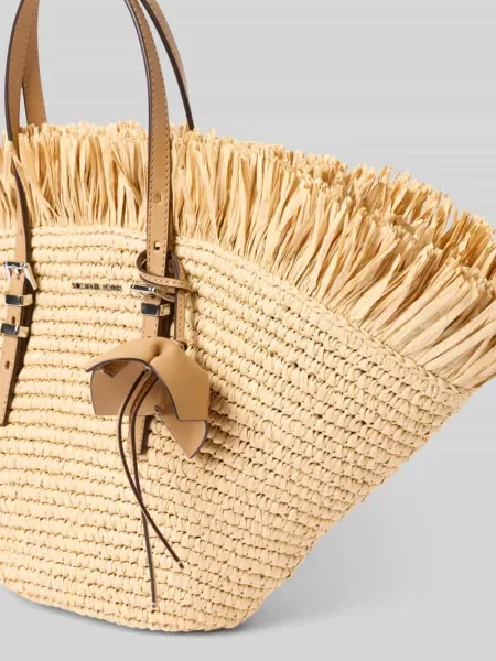 Torebka w efekcie plecionki Michael Michael Kors beżowa