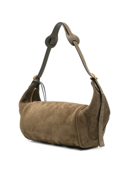 Body Chloé din piele de căprioară verde