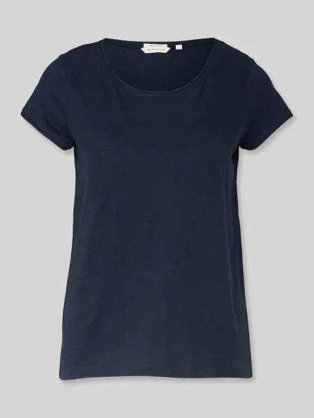T-shirt o kroju relaxed fit z czystej bawełny Tom Tailor