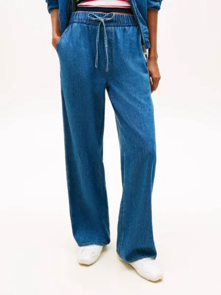Tommy Jeans pantaloni pentru femei din albastru