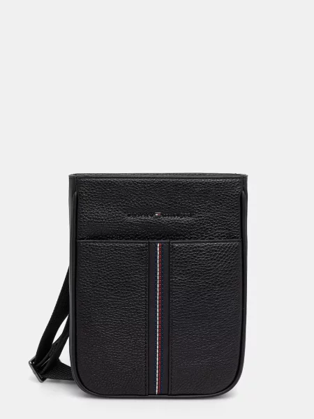 Tommy Hilfiger torbica za čez ramo iz umetnega usnja črna