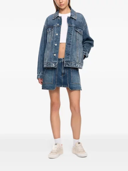 Džínová bunda L/ab C/o Off-white bílá