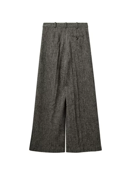Pantaloni The Garment cu model herringbone gri