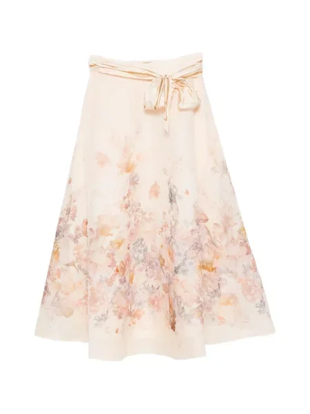 Fustă midi Zimmermann cu model floral cu imagine