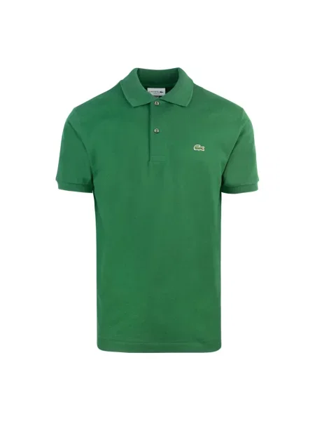 Lniana koszulka polo Lacoste z logo w miejskim stylu zielona