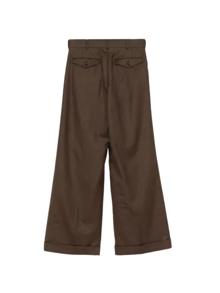 Pantaloni Junya Watanabe Man de lână maro