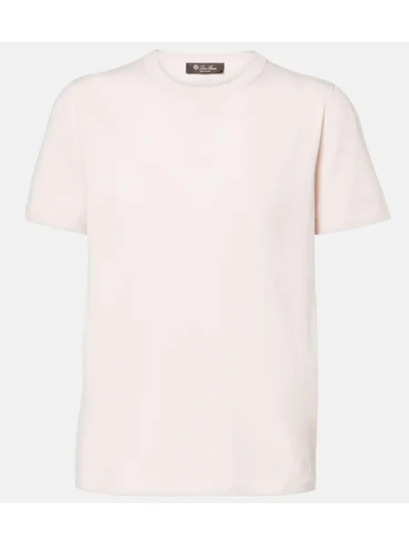 Tricou Loro Piana din jerseu roz