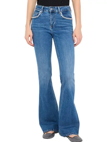 Jeansy dzwony Liu Jo dzwony czarne