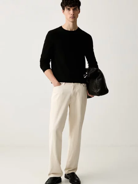 Trussardi pulover pentru bărbați cu vâscoză negru