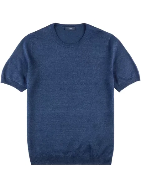 Tricou Fay tricotate albastru
