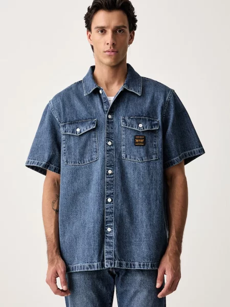 Levi's cămașă pentru bărbați din SS WORKER WW x WORKWEAR albastru