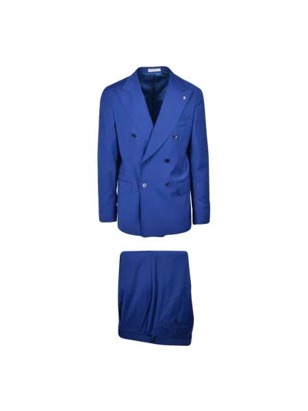 Garnitur Cc Collection Corneliani wełniany dwurzędowy niebieski