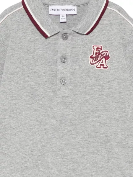 Koszulka polo dziecięca Emporio Armani szara