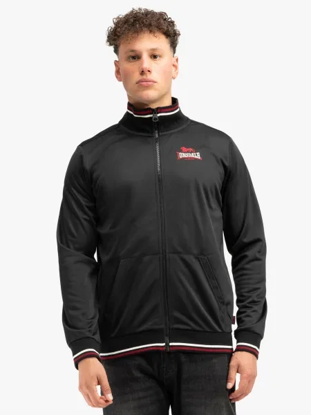 LONSDALE Jachetă de trening Irthing roșu carmin / negru alb