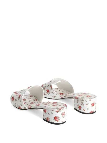 Sandale Dolce & Gabbana cu model floral alb