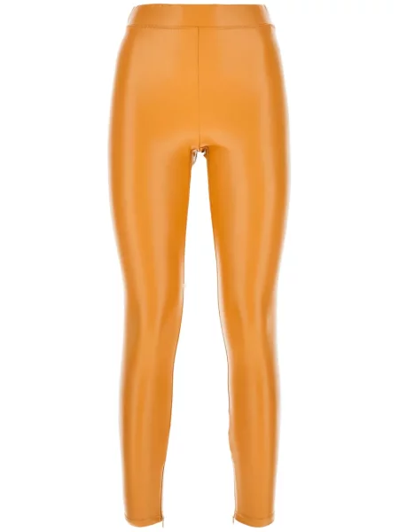 Leggings Michael Kors din piele portocaliu
