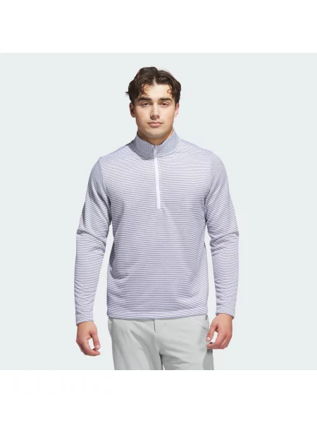 Golf mikina na zip Adidas Golf s potiskem bílá