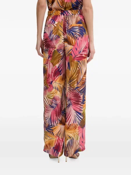 Pantaloni palazzo Morgan cu imagine roz