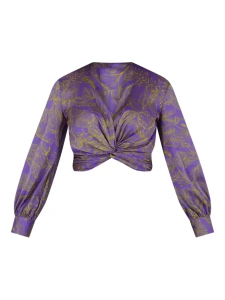 Top Simona Corsellini cu model floral cu imagine violet