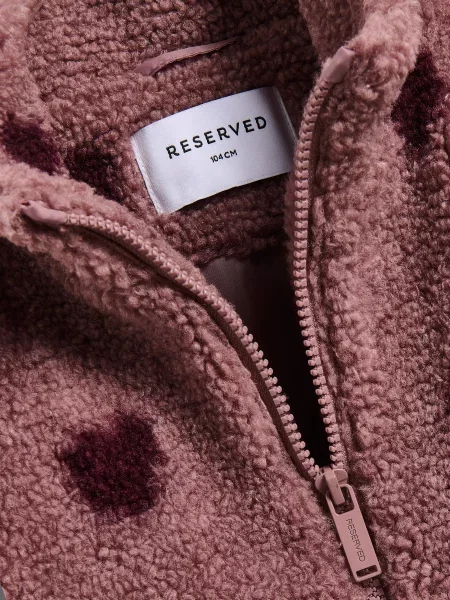 Куртка Reserved из овчины розовая