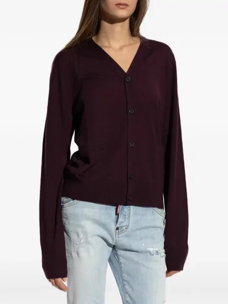 Cardigan Dsquared2 cu decolteu în V violet