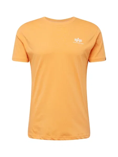 Pánske tričko Alpha Industries Basic Small Logo tangerine oranžová