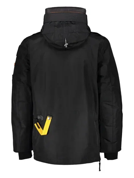 Пухено яке Parajumpers с качулка черно