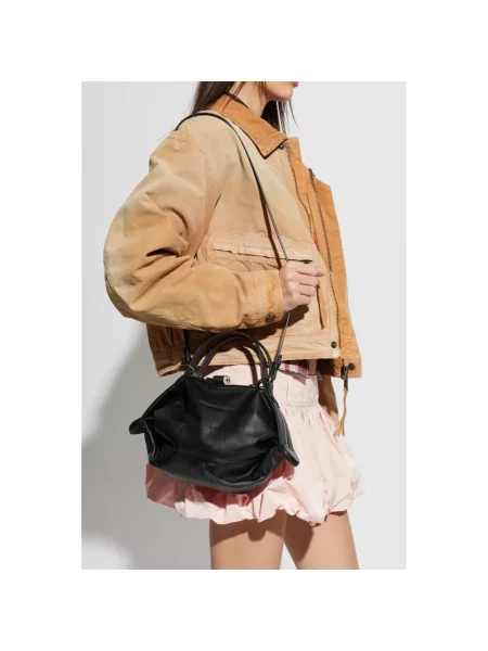 Kenzo Crossbody bag torebka rogal skórzana czarna