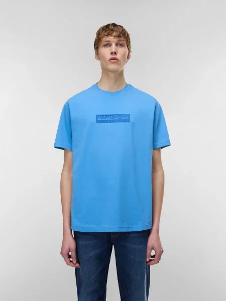Футболка Napapijri с автографом голубая