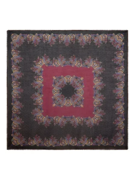 Marama Etro od kašmira s cvjetnim printom crna