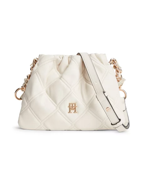 Geantă Tommy Hilfiger Th Feminine Mini Crossover Crem bej