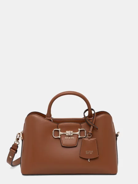 Geantă shopper Guess din piele maro