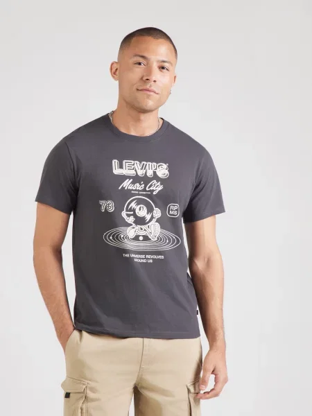 LEVI'S ® Tričko / šedobiela čierna