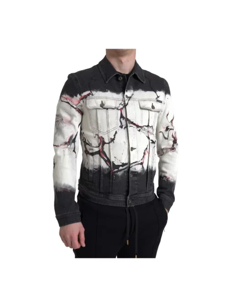 Kurtka jeansowa Dolce And Gabbana z nadrukiem