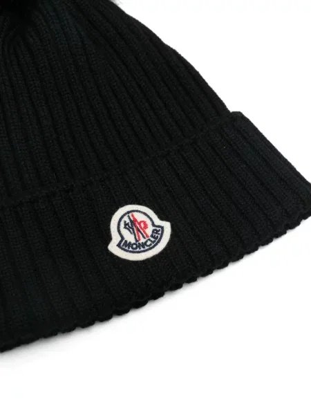 Czapka dziecięca Moncler Enfant czarna