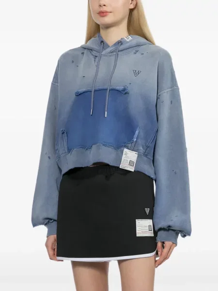 Bluza z kapturem Maison Mihara Yasuhiro niebieska