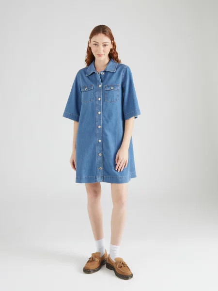 Global Funk Rochie tip bluză Mira denim albastru