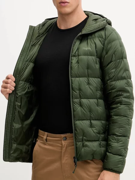 Пуховик Haglofs зеленый