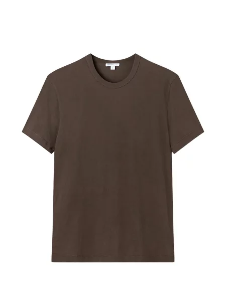 Tricou James Perse cu decolteu rotund maro