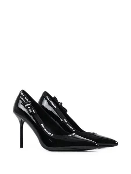Pantofi cu toc Karl Lagerfeld cu autograf negru