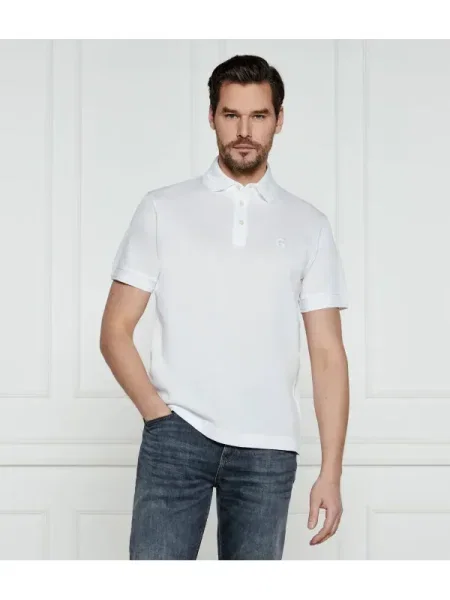 Tricou polo Boss Black alb