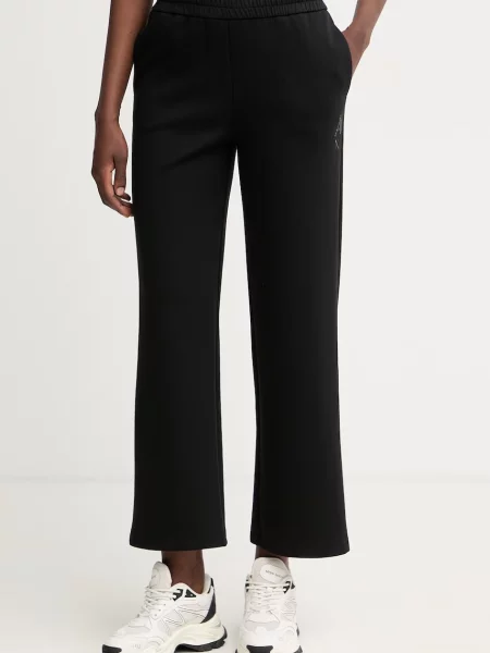 Armani Exchange pantaloni de trening pentru femei cu negru