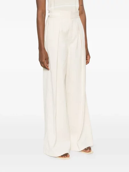 Spodnie z plisami Ermanno Firenze w paski