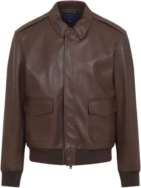Geanta de piele Ralph Lauren Purple Label violet