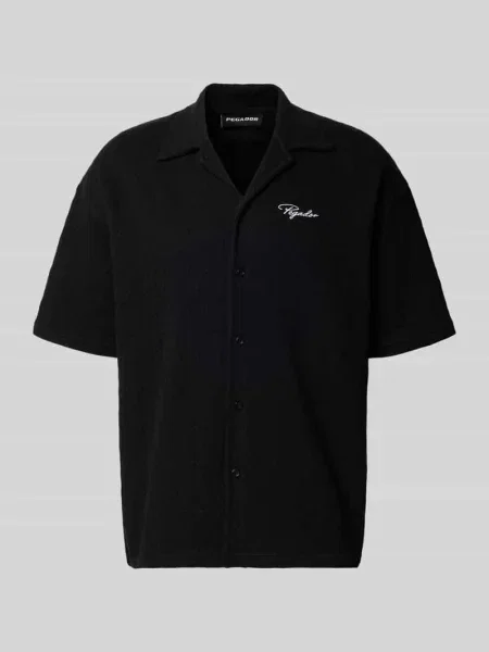 Koszula casualowa w kroju regular fit z przeszyciem z logo model Jovren' Pegador czarna