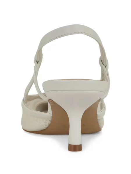 Pantofi cu toc Guess slingback alb