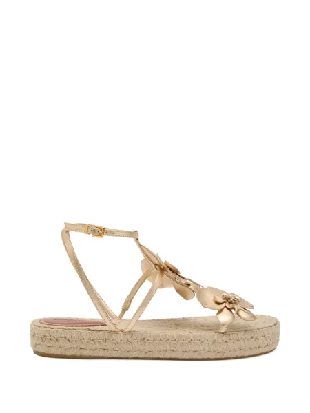 Espadrile Zimmermann cu model floral auriu