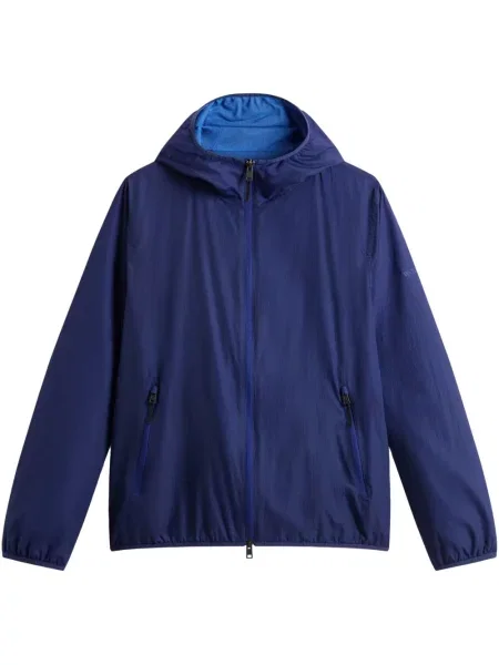 Geacă Woolrich cu glugă albastru